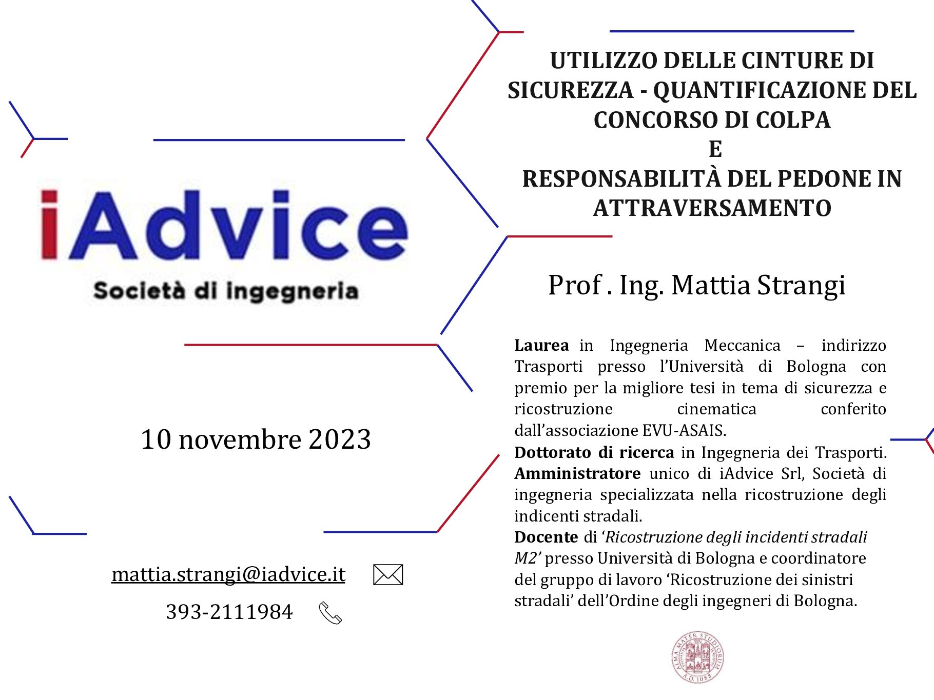 Cinture di sicurezza e pedone